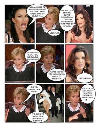 Illustration for article titled Comic Confrontations: Judge Judy Vs. Janice Dickinson